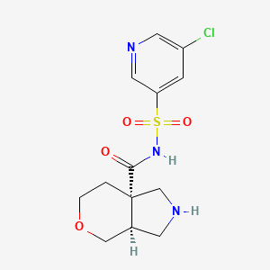 (3aS,7aS)-N-(5-chloropyridin-3-yl)sulfonyl-2,3,3a,4,6,7-hexahydro-1H-pyrano[3,4-c]pyrrole-7a-carboxamide