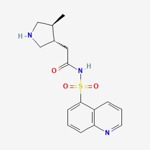 2-[(3S,4S)-4-methylpyrrolidin-3-yl]-N-quinolin-5-ylsulfonylacetamide