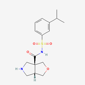 (3aS,6aS)-N-(3-propan-2-ylphenyl)sulfonyl-1,3,4,5,6,6a-hexahydrofuro[3,4-c]pyrrole-3a-carboxamide