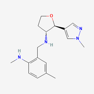 (2S,3R)-N-[[5-methyl-2-(methylamino)phenyl]methyl]-2-(1-methylpyrazol-4-yl)oxolan-3-amine