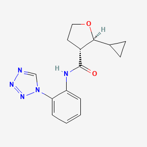 (2S,3R)-2-cyclopropyl-N-[2-(tetrazol-1-yl)phenyl]oxolane-3-carboxamide