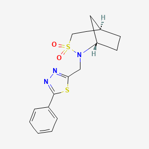 (1S,5R)-2-[(5-phenyl-1,3,4-thiadiazol-2-yl)methyl]-3lambda6-thia-2-azabicyclo[3.2.1]octane 3,3-dioxide