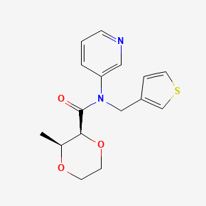 (2S,3S)-3-methyl-N-pyridin-3-yl-N-(thiophen-3-ylmethyl)-1,4-dioxane-2-carboxamide