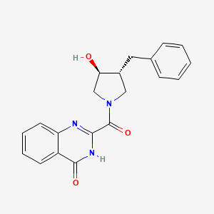 2-[(3R,4S)-3-benzyl-4-hydroxypyrrolidine-1-carbonyl]-3H-quinazolin-4-one