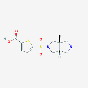 5-[[(3aS,6aR)-2,3a-dimethyl-3,4,6,6a-tetrahydro-1H-pyrrolo[3,4-c]pyrrol-5-yl]sulfonyl]thiophene-2-carboxylic acid