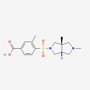 4-[[(3aS,6aR)-2,3a-dimethyl-3,4,6,6a-tetrahydro-1H-pyrrolo[3,4-c]pyrrol-5-yl]sulfonyl]-3-methylbenzoic acid