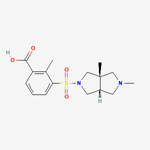 3-[[(3aS,6aR)-2,3a-dimethyl-3,4,6,6a-tetrahydro-1H-pyrrolo[3,4-c]pyrrol-5-yl]sulfonyl]-2-methylbenzoic acid