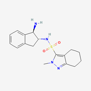 N-[(1R,2R)-1-amino-2,3-dihydro-1H-inden-2-yl]-2-methyl-4,5,6,7-tetrahydroindazole-3-sulfonamide