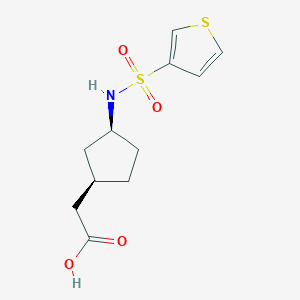 2-[(1R,3S)-3-(thiophen-3-ylsulfonylamino)cyclopentyl]acetic acid