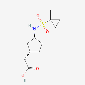 2-[(1S,3R)-3-[(1-methylcyclopropyl)sulfonylamino]cyclopentyl]acetic acid