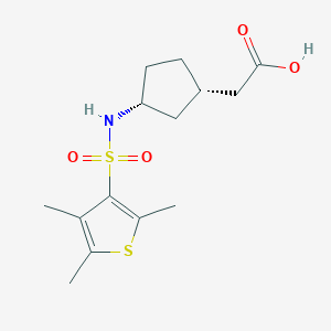 2-[(1S,3R)-3-[(2,4,5-trimethylthiophen-3-yl)sulfonylamino]cyclopentyl]acetic acid