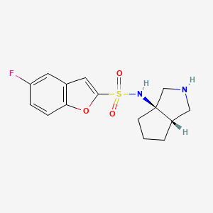 N-[(3aR,6aS)-2,3,4,5,6,6a-hexahydro-1H-cyclopenta[c]pyrrol-3a-yl]-5-fluoro-1-benzofuran-2-sulfonamide