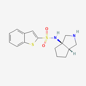 N-[(3aR,6aS)-2,3,4,5,6,6a-hexahydro-1H-cyclopenta[c]pyrrol-3a-yl]-1-benzothiophene-2-sulfonamide