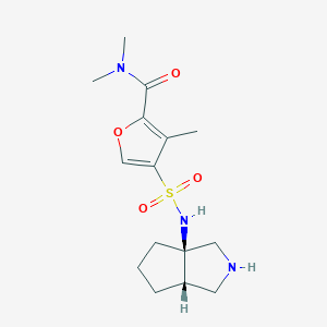 4-[[(3aR,6aS)-2,3,4,5,6,6a-hexahydro-1H-cyclopenta[c]pyrrol-3a-yl]sulfamoyl]-N,N,3-trimethylfuran-2-carboxamide