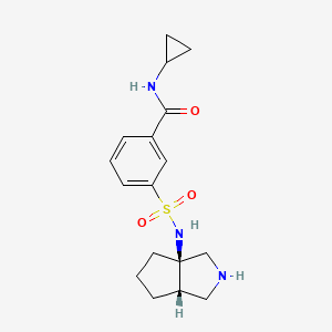 3-[[(3aR,6aS)-2,3,4,5,6,6a-hexahydro-1H-cyclopenta[c]pyrrol-3a-yl]sulfamoyl]-N-cyclopropylbenzamide