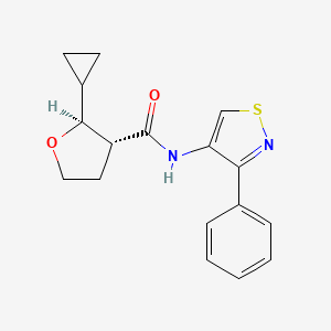 (2S,3R)-2-cyclopropyl-N-(3-phenyl-1,2-thiazol-4-yl)oxolane-3-carboxamide