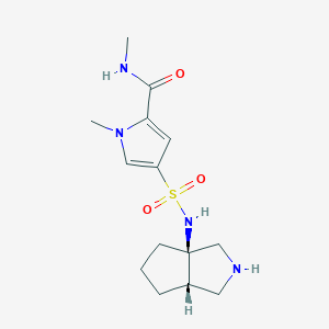 4-[[(3aR,6aS)-2,3,4,5,6,6a-hexahydro-1H-cyclopenta[c]pyrrol-3a-yl]sulfamoyl]-N,1-dimethylpyrrole-2-carboxamide