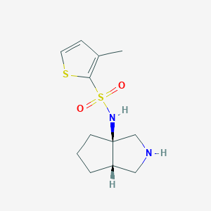 N-[(3aR,6aS)-2,3,4,5,6,6a-hexahydro-1H-cyclopenta[c]pyrrol-3a-yl]-3-methylthiophene-2-sulfonamide