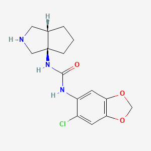 1-[(3aR,6aS)-2,3,4,5,6,6a-hexahydro-1H-cyclopenta[c]pyrrol-3a-yl]-3-(6-chloro-1,3-benzodioxol-5-yl)urea