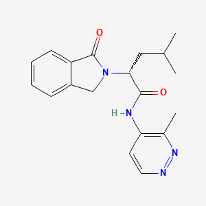 (2R)-4-methyl-N-(3-methylpyridazin-4-yl)-2-(3-oxo-1H-isoindol-2-yl)pentanamide