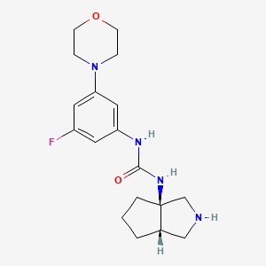 1-[(3aR,6aS)-2,3,4,5,6,6a-hexahydro-1H-cyclopenta[c]pyrrol-3a-yl]-3-(3-fluoro-5-morpholin-4-ylphenyl)urea