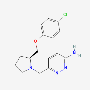 6-[[(2S)-2-[(4-chlorophenoxy)methyl]pyrrolidin-1-yl]methyl]pyridazin-3-amine