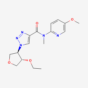 1-[(3R,4S)-4-ethoxyoxolan-3-yl]-N-(5-methoxypyridin-2-yl)-N-methyltriazole-4-carboxamide