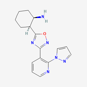 (1R,2S)-2-[3-(2-pyrazol-1-ylpyridin-3-yl)-1,2,4-oxadiazol-5-yl]cyclohexan-1-amine