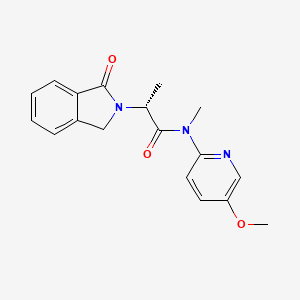 molecular formula C18H19N3O3 B7353509 (2R)-N-(5-methoxypyridin-2-yl)-N-methyl-2-(3-oxo-1H-isoindol-2-yl)propanamide 