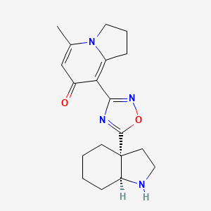 8-[5-[(3aR,7aS)-1,2,3,4,5,6,7,7a-octahydroindol-3a-yl]-1,2,4-oxadiazol-3-yl]-5-methyl-2,3-dihydro-1H-indolizin-7-one