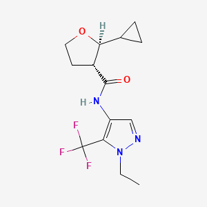 (2S,3R)-2-cyclopropyl-N-[1-ethyl-5-(trifluoromethyl)pyrazol-4-yl]oxolane-3-carboxamide