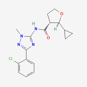 (2S,3R)-N-[5-(2-chlorophenyl)-2-methyl-1,2,4-triazol-3-yl]-2-cyclopropyloxolane-3-carboxamide