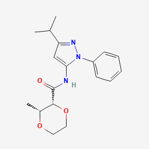 (2R,3R)-3-methyl-N-(2-phenyl-5-propan-2-ylpyrazol-3-yl)-1,4-dioxane-2-carboxamide