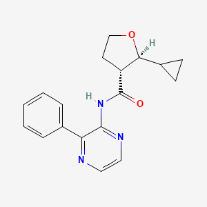 (2S,3R)-2-cyclopropyl-N-(3-phenylpyrazin-2-yl)oxolane-3-carboxamide