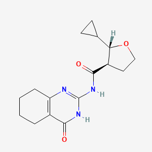 (2S,3R)-2-cyclopropyl-N-(4-oxo-5,6,7,8-tetrahydro-3H-quinazolin-2-yl)oxolane-3-carboxamide