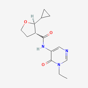 molecular formula C14H19N3O3 B7353639 (2S,3R)-2-cyclopropyl-N-(1-ethyl-6-oxopyrimidin-5-yl)oxolane-3-carboxamide 