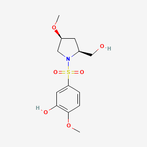 5-[(2S,4S)-2-(hydroxymethyl)-4-methoxypyrrolidin-1-yl]sulfonyl-2-methoxyphenol