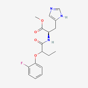 molecular formula C17H20FN3O4 B7353717 methyl (2R)-2-[2-(2-fluorophenoxy)butanoylamino]-3-(1H-imidazol-5-yl)propanoate 