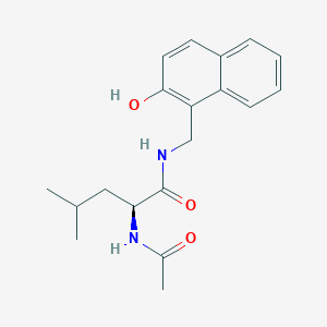 (2S)-2-acetamido-N-[(2-hydroxynaphthalen-1-yl)methyl]-4-methylpentanamide