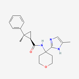 (1R,2S)-2-methyl-N-[4-(5-methyl-1H-imidazol-2-yl)oxan-4-yl]-2-phenylcyclopropane-1-carboxamide