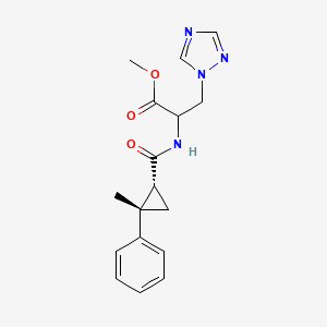 methyl 2-[[(1R,2S)-2-methyl-2-phenylcyclopropanecarbonyl]amino]-3-(1,2,4-triazol-1-yl)propanoate