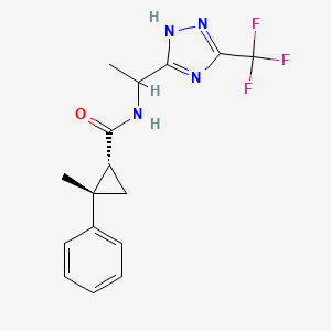 (1R,2S)-2-methyl-2-phenyl-N-[1-[3-(trifluoromethyl)-1H-1,2,4-triazol-5-yl]ethyl]cyclopropane-1-carboxamide