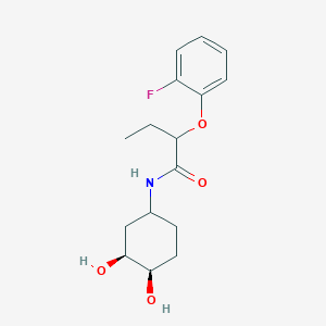 N-[(3S,4R)-3,4-dihydroxycyclohexyl]-2-(2-fluorophenoxy)butanamide