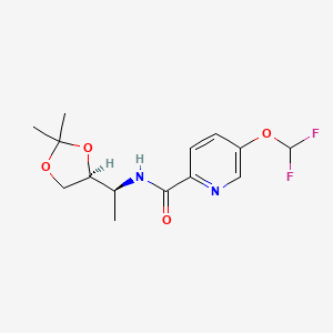 5-(difluoromethoxy)-N-[(1S)-1-[(4S)-2,2-dimethyl-1,3-dioxolan-4-yl]ethyl]pyridine-2-carboxamide