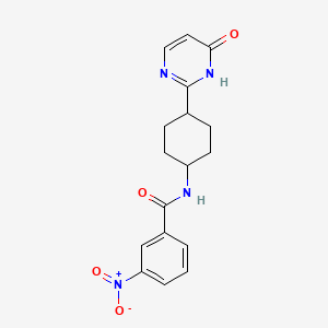 3-nitro-N-[4-(6-oxo-1H-pyrimidin-2-yl)cyclohexyl]benzamide