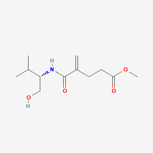 molecular formula C12H21NO4 B7353869 methyl 4-[[(2S)-1-hydroxy-3-methylbutan-2-yl]carbamoyl]pent-4-enoate 