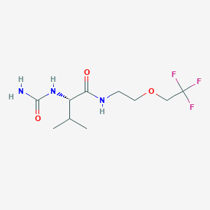 (2S)-2-(carbamoylamino)-3-methyl-N-[2-(2,2,2-trifluoroethoxy)ethyl]butanamide