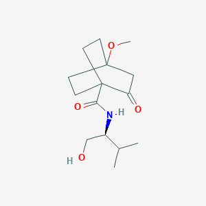 molecular formula C15H25NO4 B7353887 N-[(2S)-1-hydroxy-3-methylbutan-2-yl]-4-methoxy-2-oxobicyclo[2.2.2]octane-1-carboxamide 