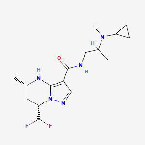 (5S,7S)-N-[2-[cyclopropyl(methyl)amino]propyl]-7-(difluoromethyl)-5-methyl-4,5,6,7-tetrahydropyrazolo[1,5-a]pyrimidine-3-carboxamide