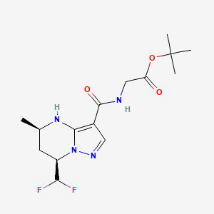 tert-butyl 2-[[(5R,7R)-7-(difluoromethyl)-5-methyl-4,5,6,7-tetrahydropyrazolo[1,5-a]pyrimidine-3-carbonyl]amino]acetate